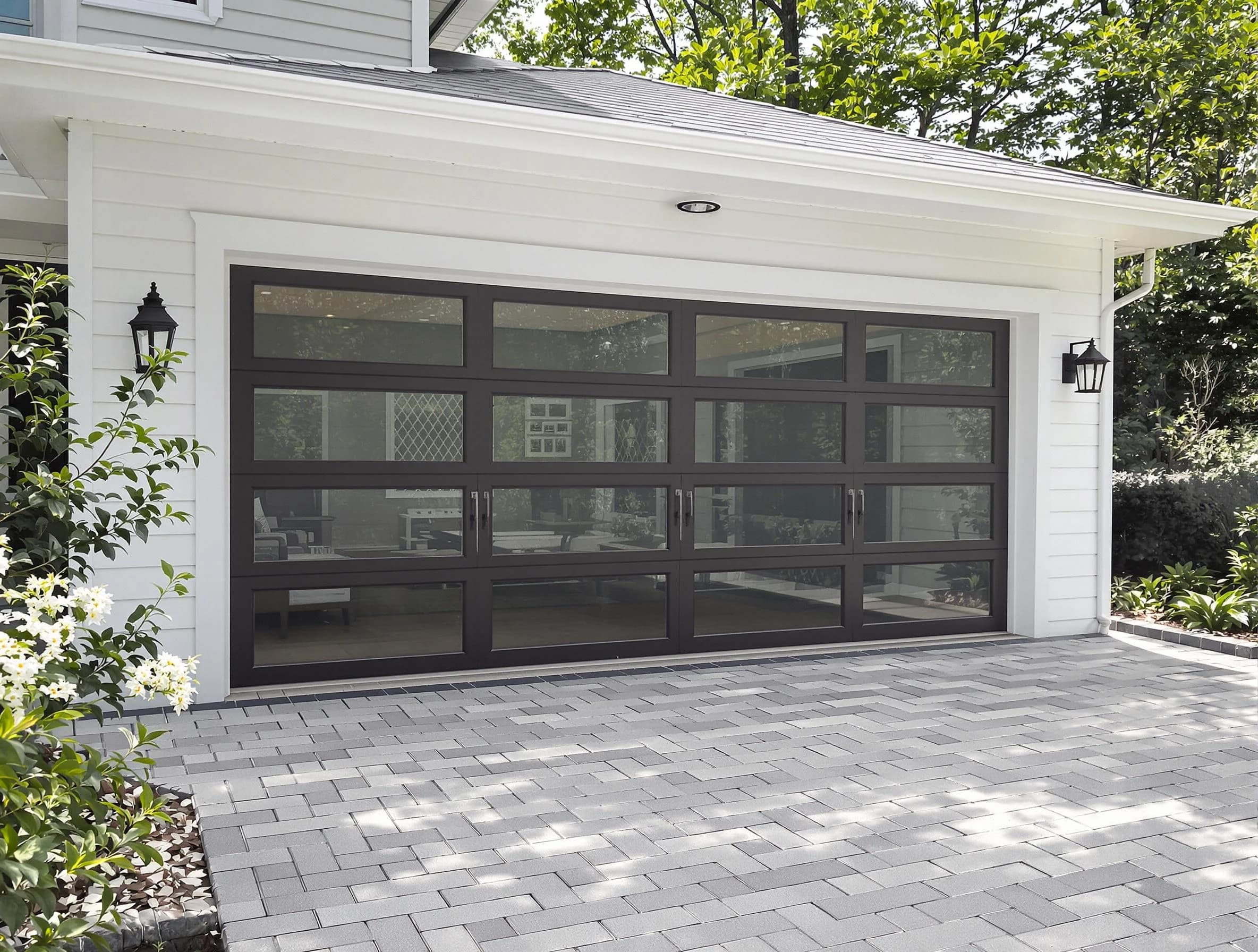 Ross Garage Door Repair design specialist presenting custom garage door options to Ross homeowner