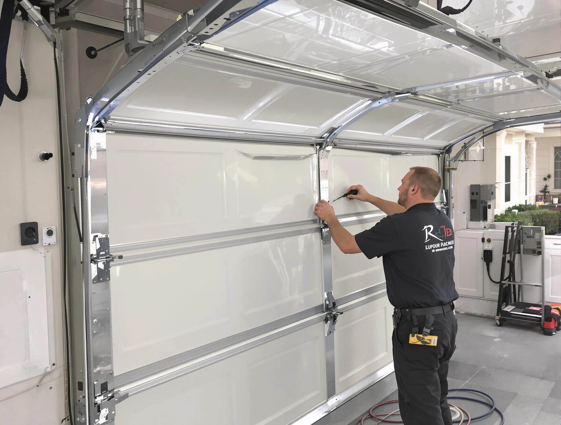 Ross Garage Door Repair professional performing panel repair in Ross