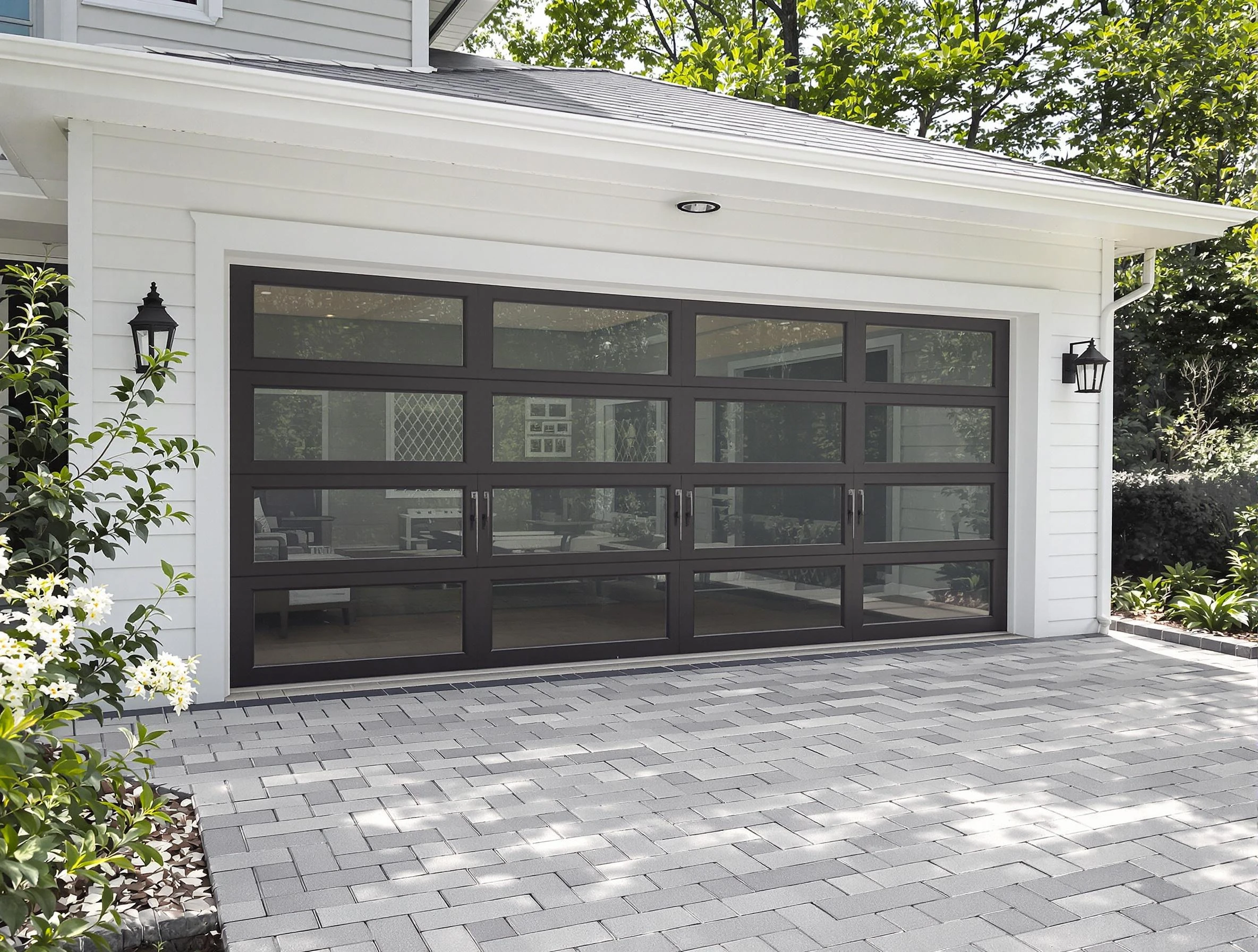 Ross Garage Door Repair design specialist presenting custom garage door options to Ross homeowner